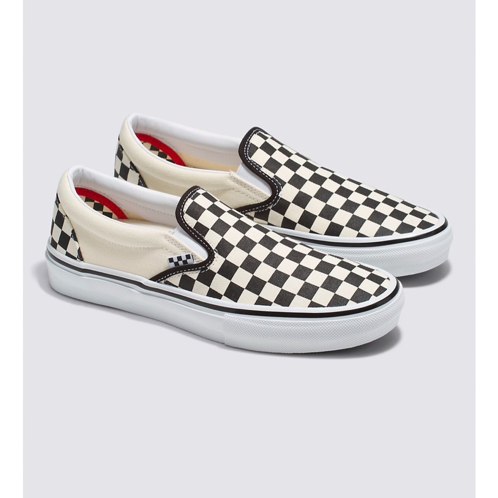 NWOT Vans Black and White Sneakers with Slip-On Design and Classic Style